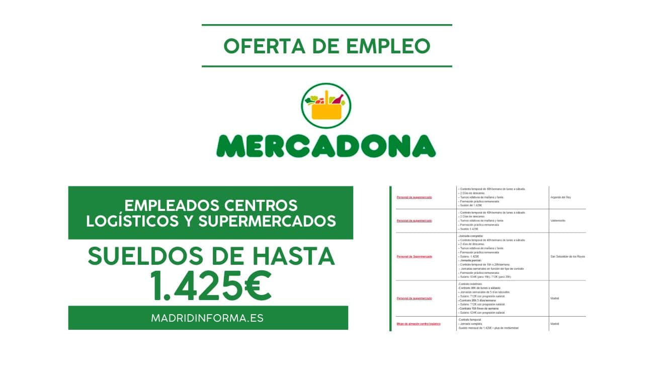trabajar Mercadona Madrid