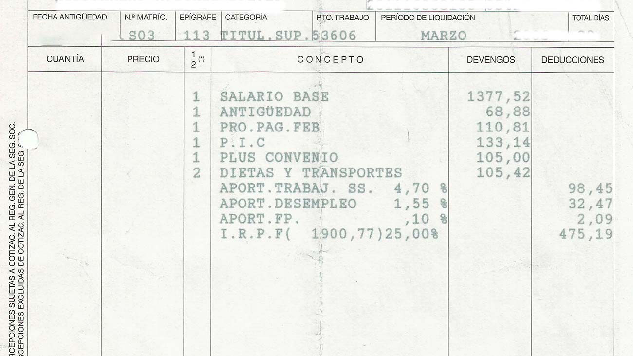 IRPF nómina
