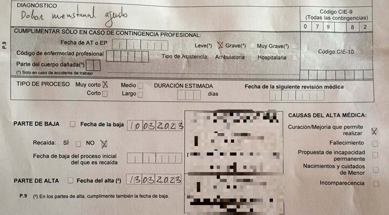 Baja regla dolorosa