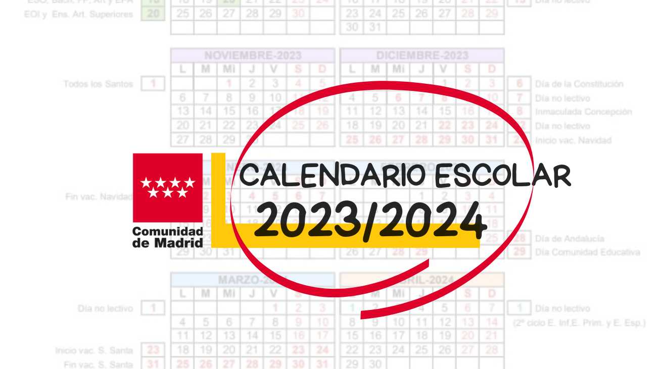 calendario escolar Madrid 2024