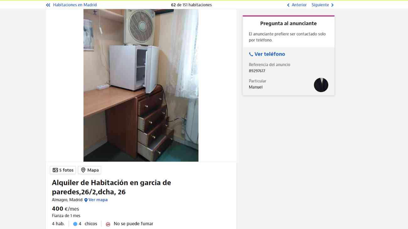 Alquilar un piso o habitación en Madrid a precios desorbitados