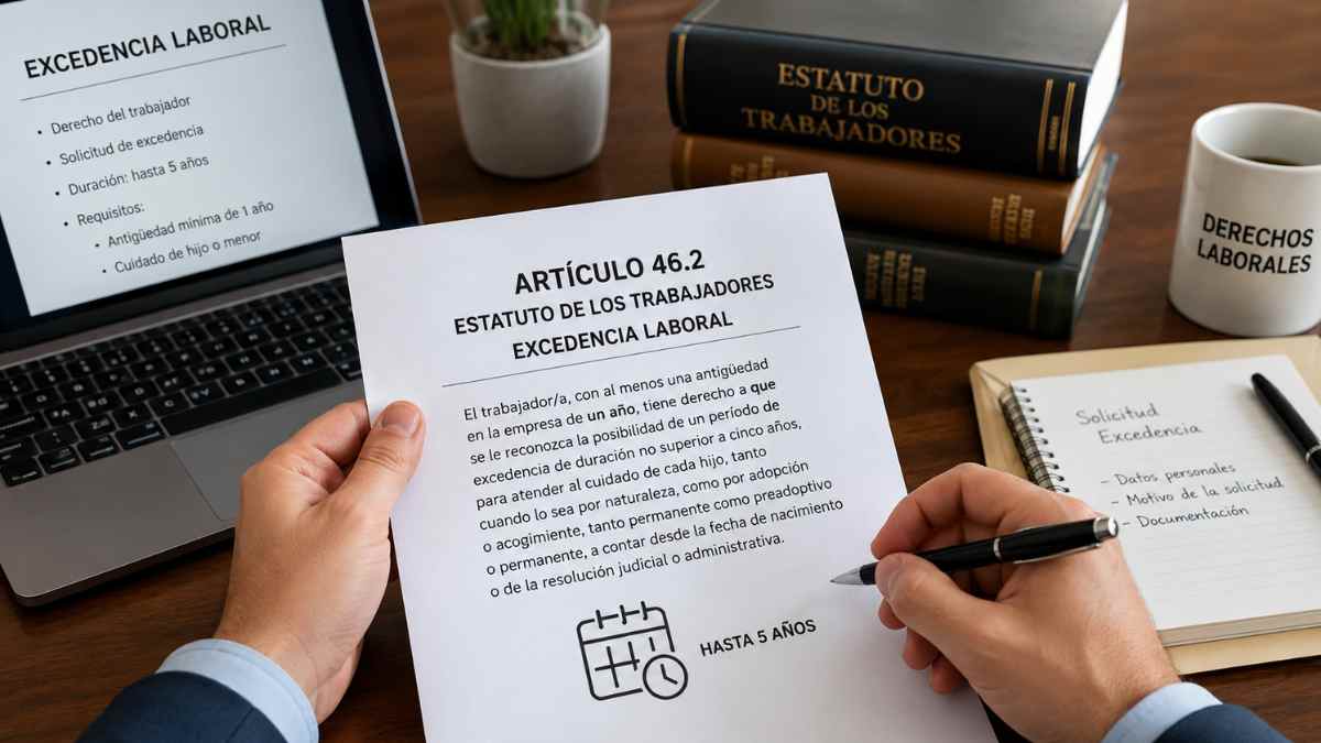 Documento sobre la excedencia laboral regulada en el artículo 46.2 del Estatuto de los Trabajadores