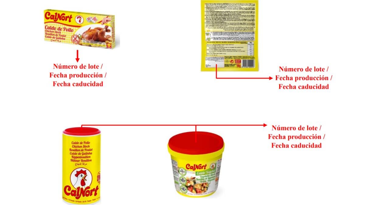 Los productos de la marca Calnort y su eqtiquetado.