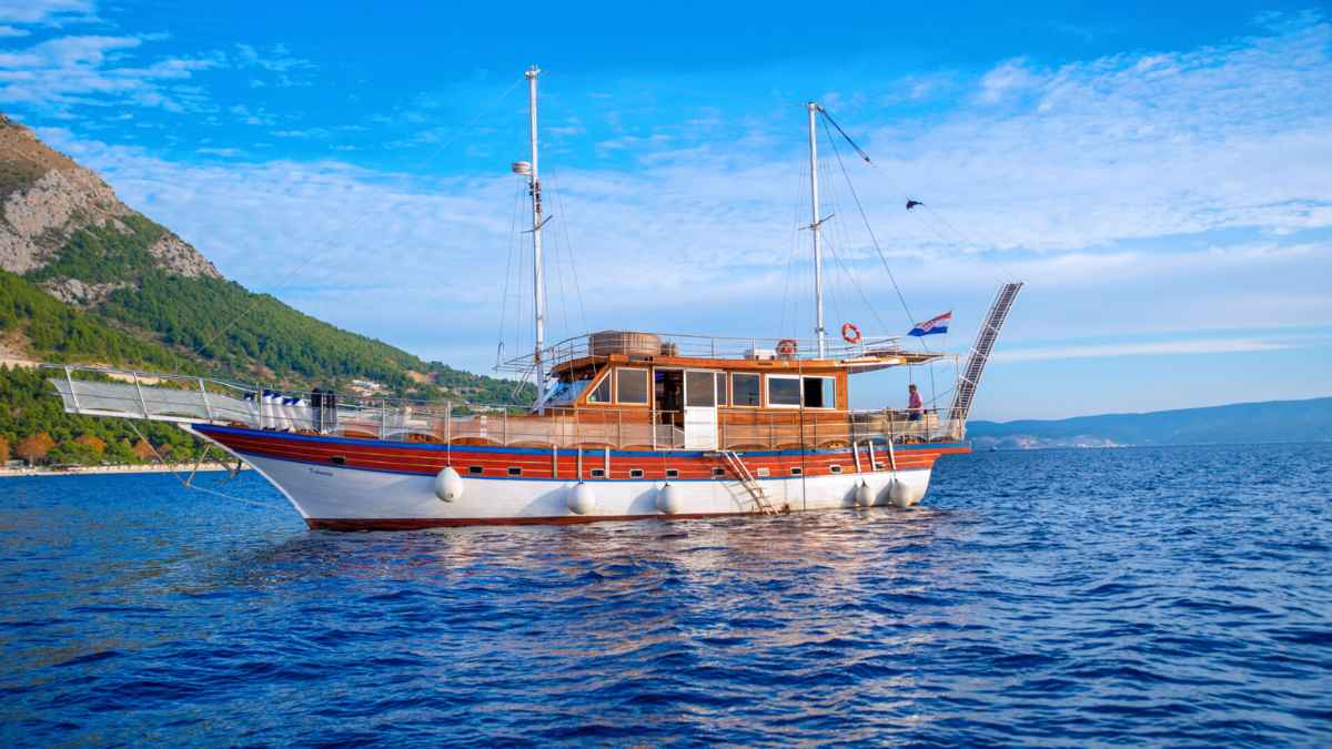 Barco pesquero faenando.