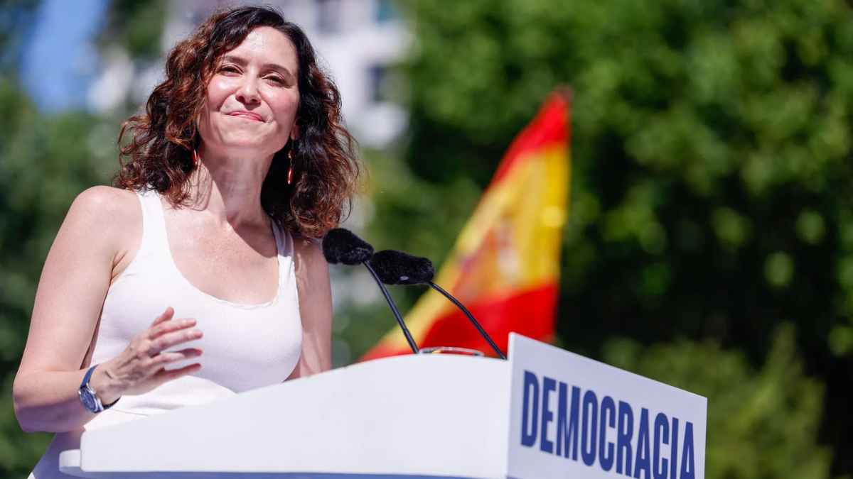 Ayuso durante un acto público