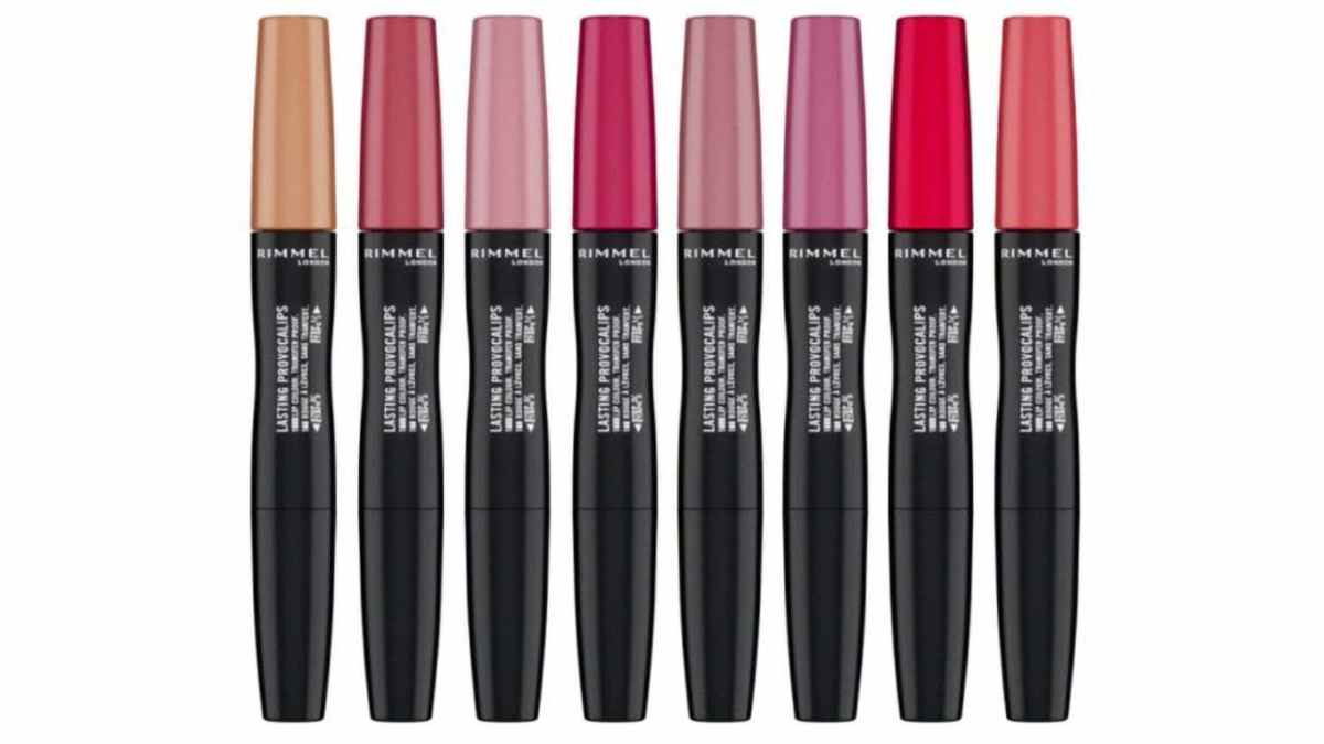 labiales Rimmel Lasting Provocalips de larga duración en varios tonos.