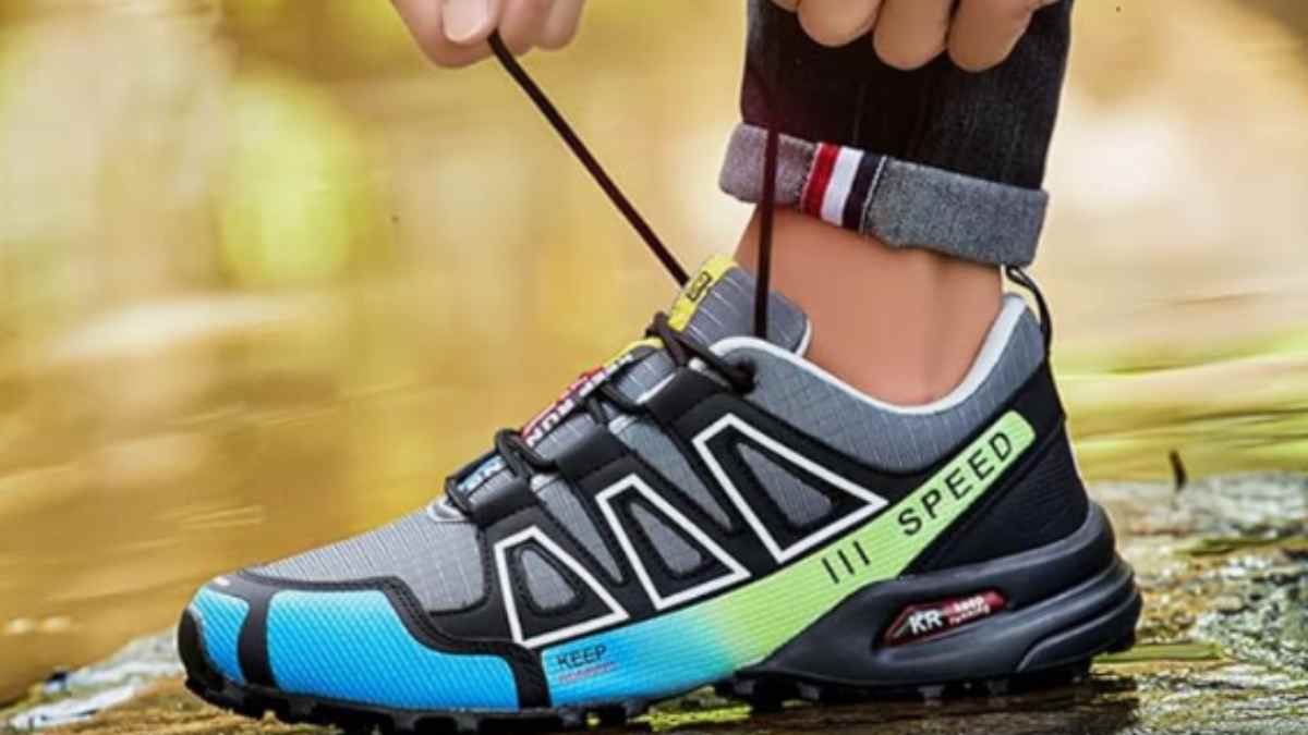 zapatillas de trail running ZVJV para hombre, antideslizantes y transpirables, con diseño deportivo y suela resistente.