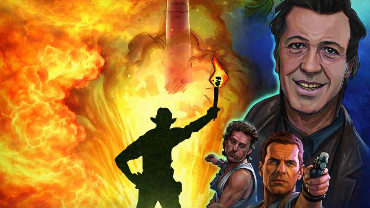 ilustración del festival RompeMadrid con referencias al cine de acción e Indiana Jones