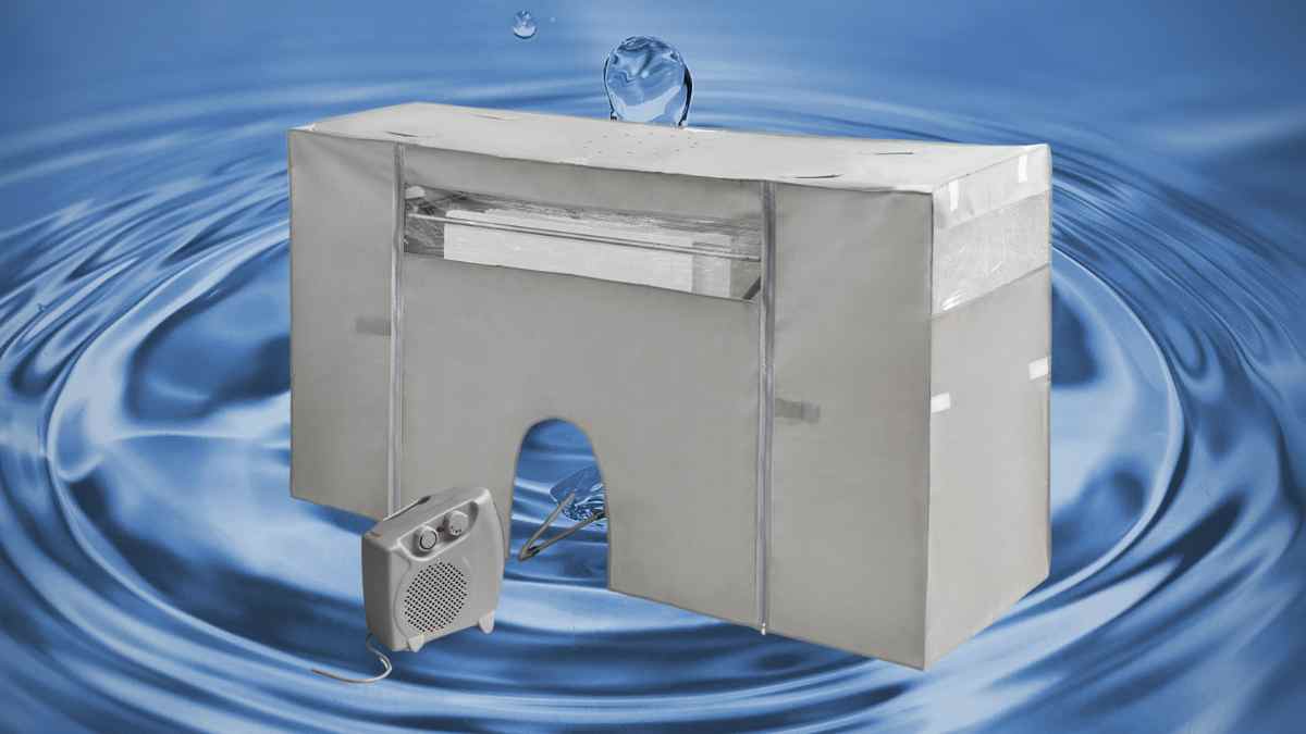 Cubre tendedero con calefactor extensible para secar la ropa rápido en interior