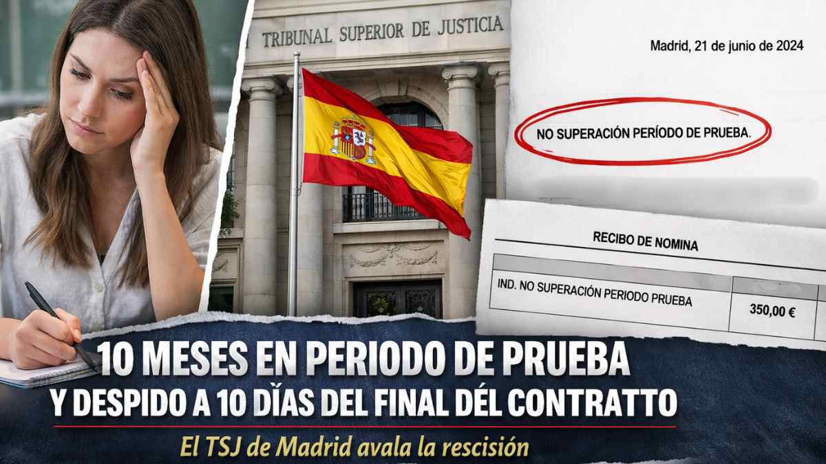 Profesora afectada por rescisión de contrato durante el período de prueba avalada por el TSJ de Madrid