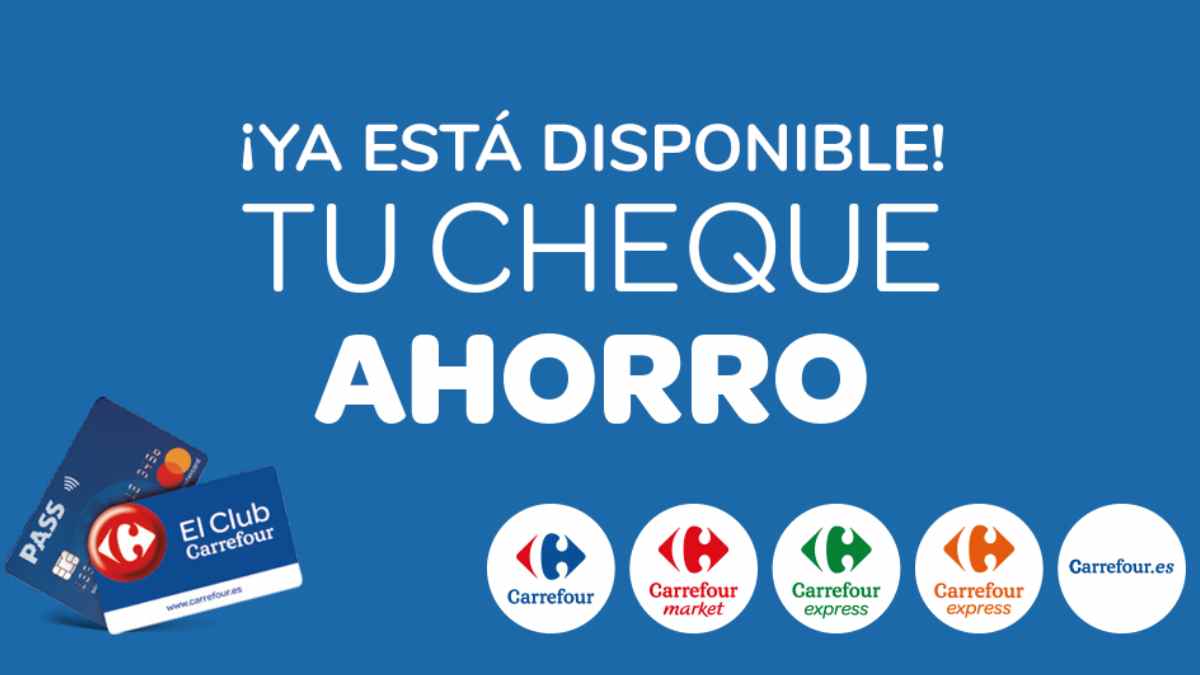 Promoción del ChequeAhorro de Carrefour con 15 % de ahorro en alimentación para socios de El Club
