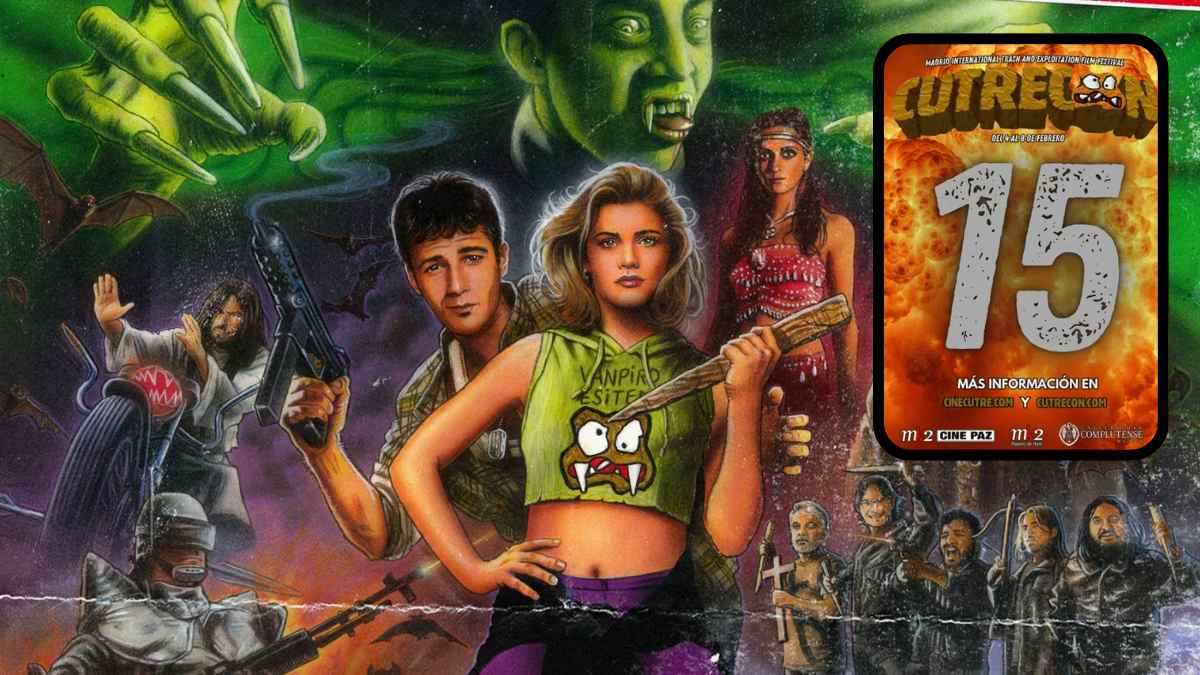 Cartel oficial de CutreCon 15, festival de cine trash en Madrid con más de 20 películas