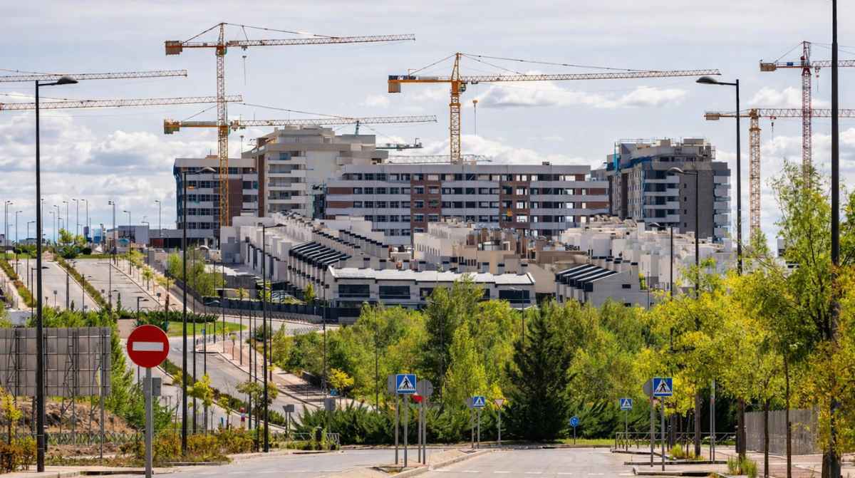 Nuevas viviendas en construcción en Madrid, destino clave para la inversión inmobiliaria extranjera en España