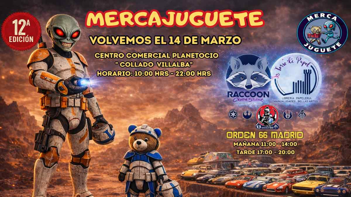 Feria MercaJuguete en Collado Villalba con exposición de juguetes retro y coches de colección