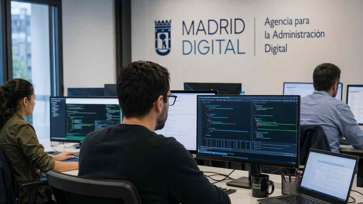 empleados informaticos trabajando en madrid digital convocatoria empleo publico tecnologia