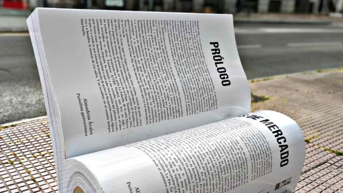 banco libro en calle de Madrid campaña fomento lectura librerías barrio