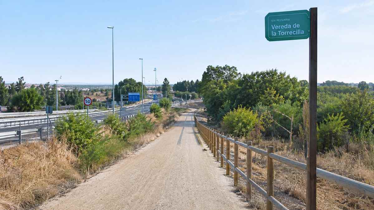 Vía pecuaria de Perales del Río en Getafe donde la Comunidad de Madrid estudia recuperar el doble sentido