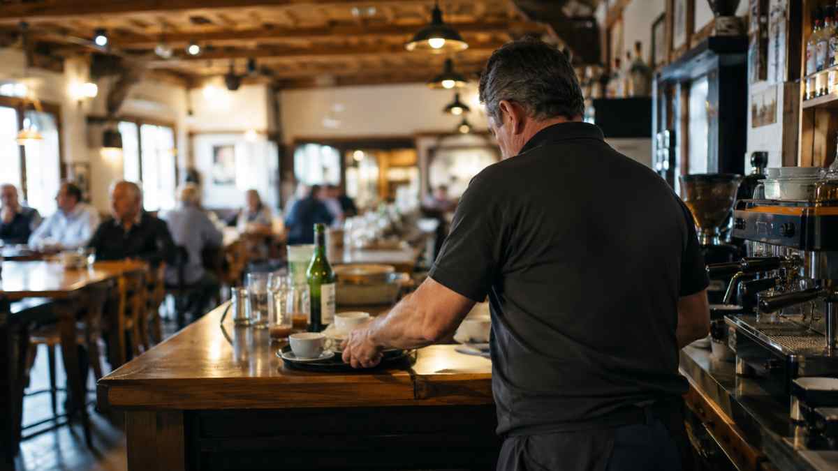 Conserje de baja por lumbalgia en el restaurante de su mujer durante la investigación previa al despido
