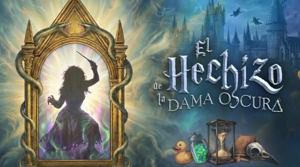 Cartel de El Hechizo de la Dama Oscura, el escape room inspirado en el universo de Harry Potter que abre en Madrid.