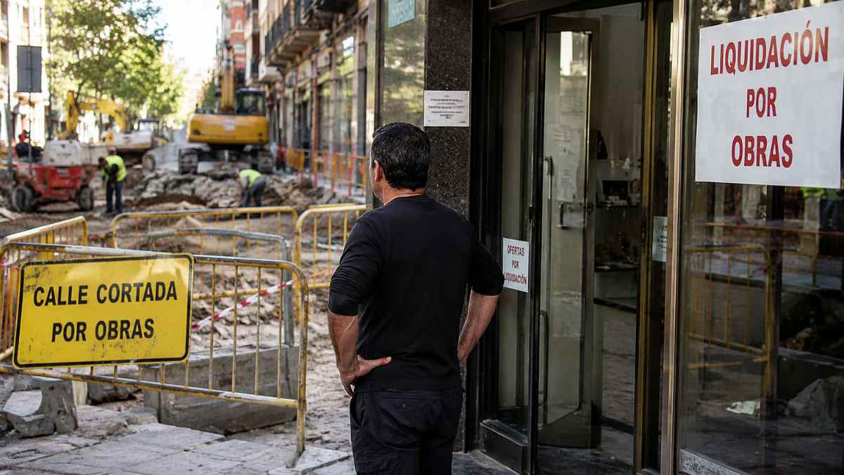 Comercio afectado por obras públicas en Madrid que puede solicitar ayudas de hasta 7.200 euros