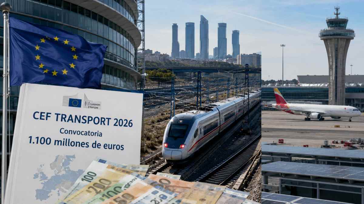 Convocatoria de 1.100 millones de euros de la Unión Europea para infraestructuras de transporte con tren de alta velocidad, aeropuerto de Madrid y red TEN-T