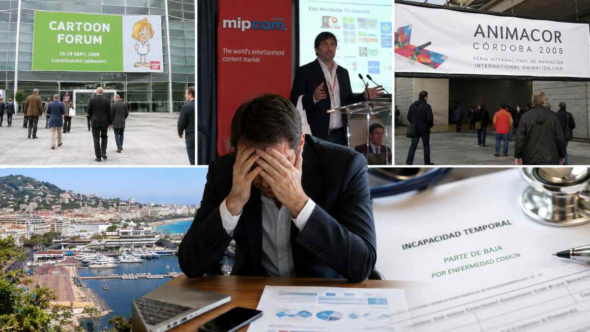 Director comercial de baja por ansiedad relacionado con viajes a ferias de animación en Alemania, Cannes y Córdoba