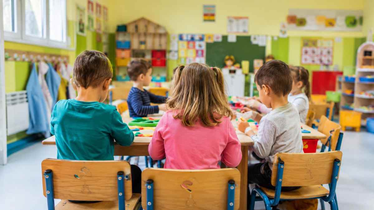 Niños en una escuela infantil de Madrid durante una jornada lectiva del curso escolar 2026-2027