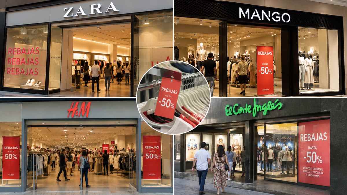 Rebajas de verano 2026 en Zara, Mango, H&M y El Corte Inglés con descuentos en moda y compras en tiendas físicas