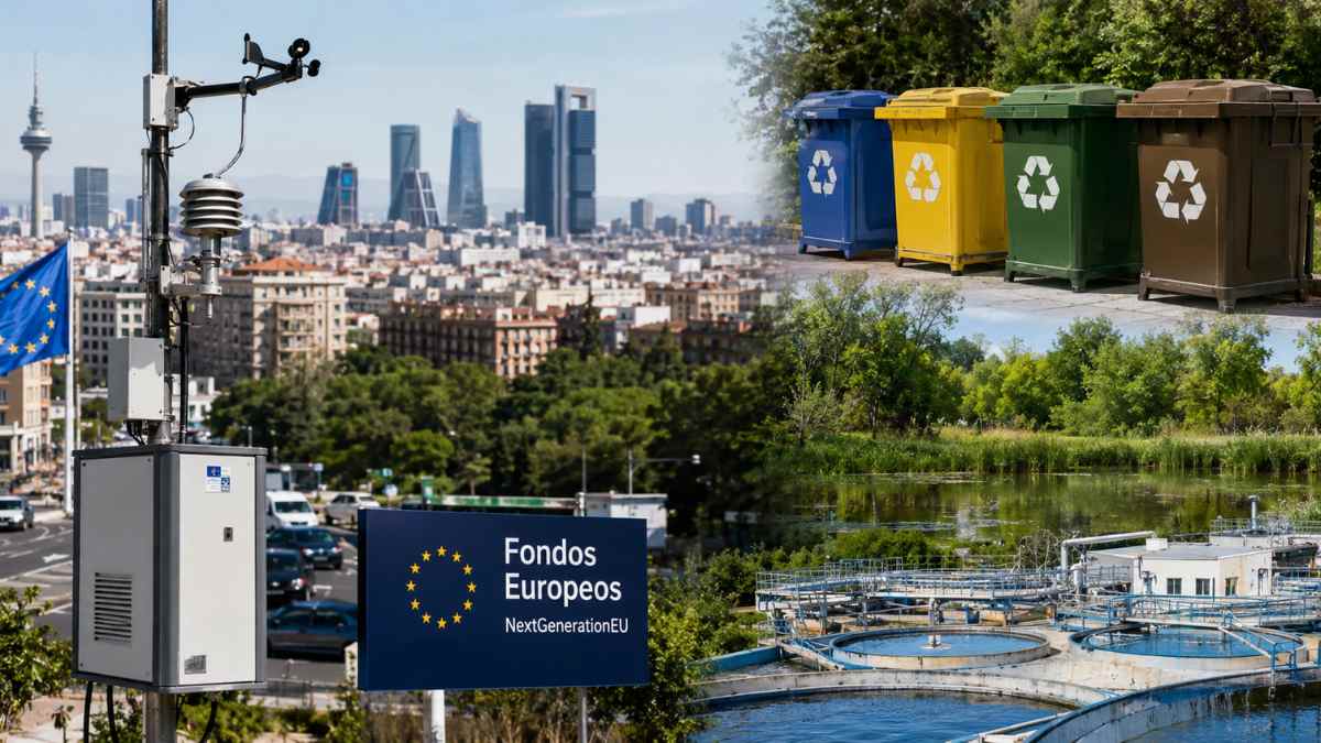 Fondos europeos para calidad del aire, gestión de residuos y agua en Madrid dentro del Plan de Recuperación NextGenerationEU