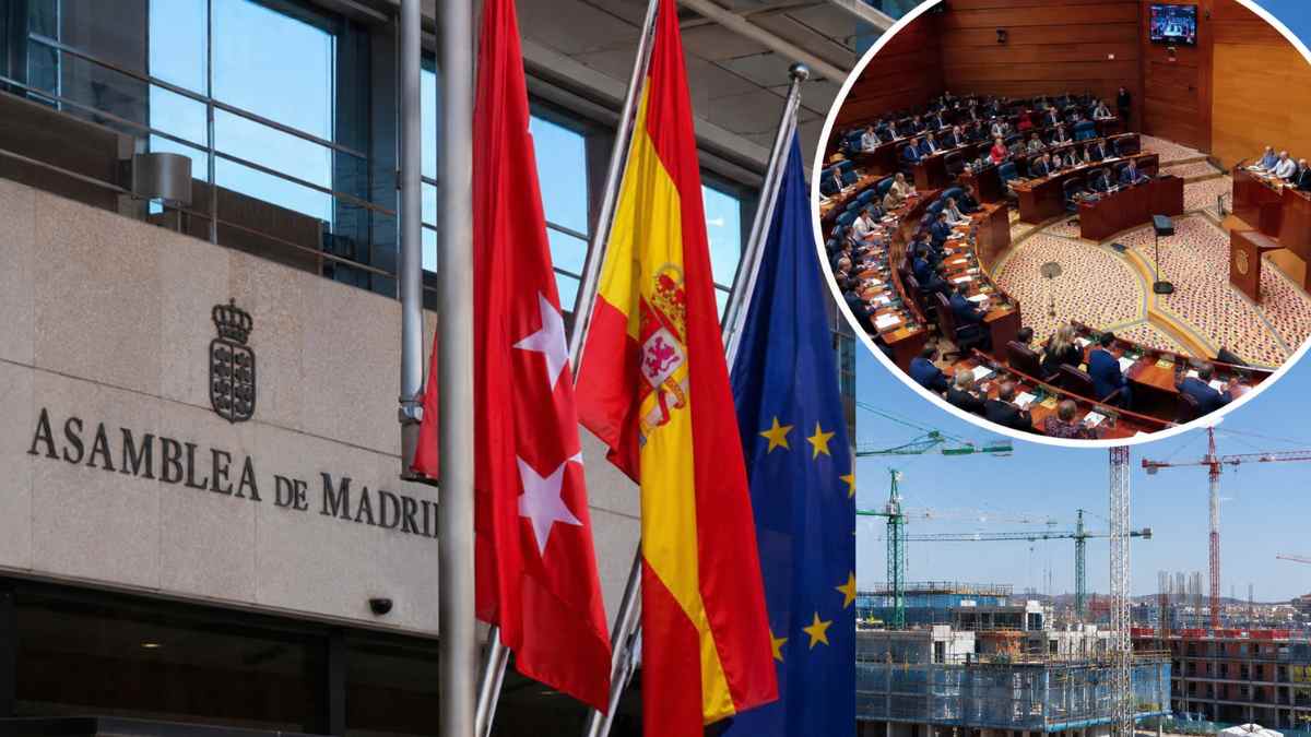 Asamblea de Madrid durante la aprobación de la ley para construir 18.000 viviendas protegidas y agilizar desarrollos urbanísticos
