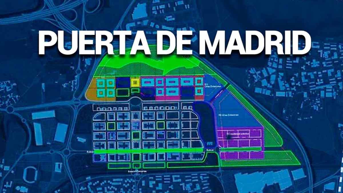 Plano del nuevo barrio Puerta de Madrid en Leganés con 3.800 viviendas y 800 protegidas