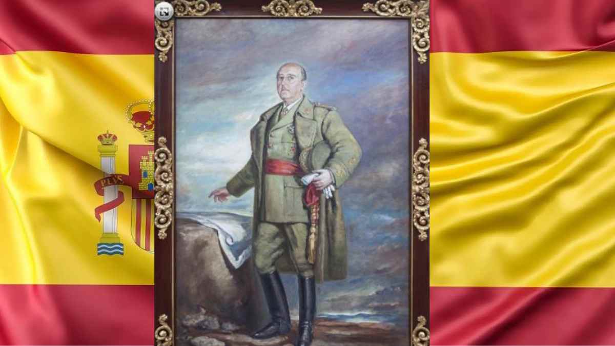 Retrato de Francisco Franco subastado en Madrid con un precio de salida de 1.200 euros