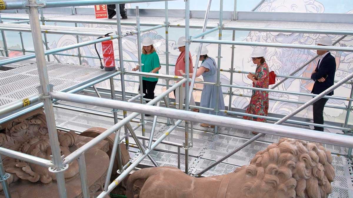 La restauración de Cibeles abre 2.640 plazas gratis para subir al andamio y verla de cerca