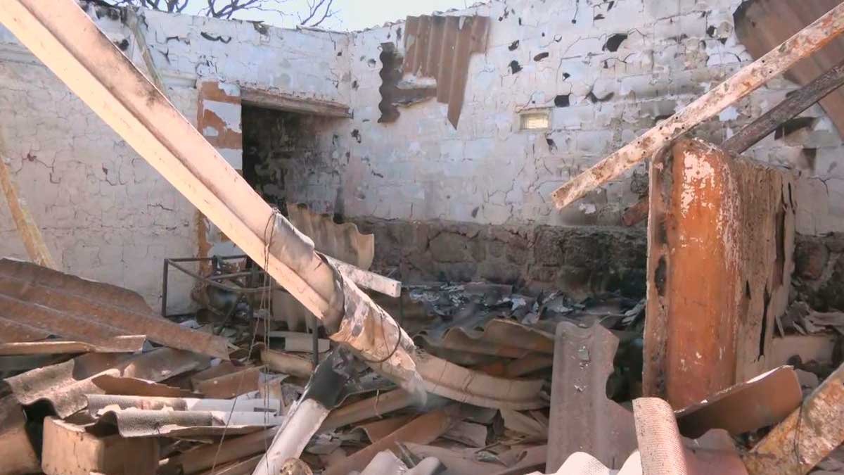 Vivienda dañada por el incendio de la Sierra Oeste de Madrid