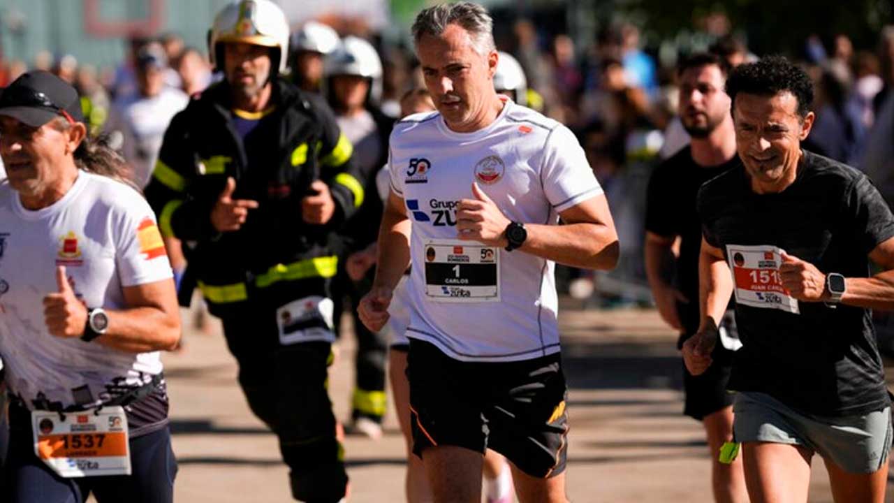 Participantes en la carrera de Bomberos de la Comunidad de Madrid