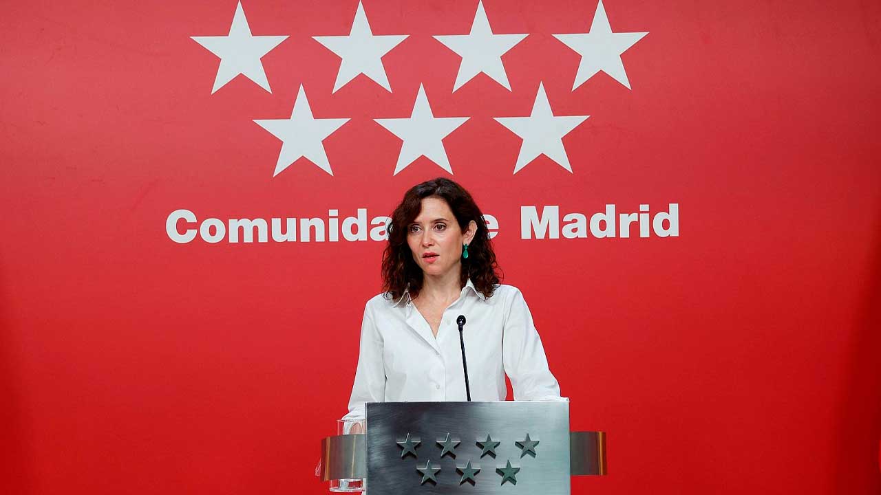 Isabel Díaz Ayuso durante un acto de la Comunidad de Madrid