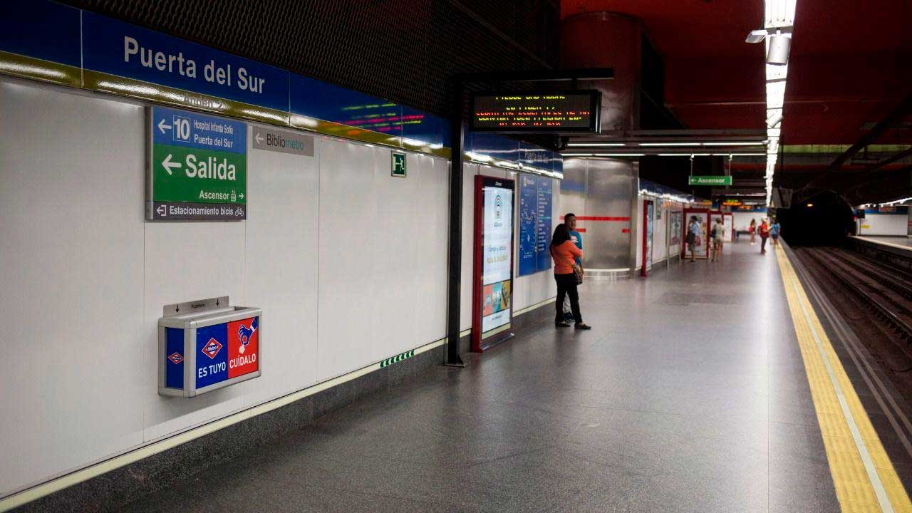 Estación de Puerta del Sur de la Línea 10 de Metro de Madrid, desde donde partirá la ampliación hacia Móstoles