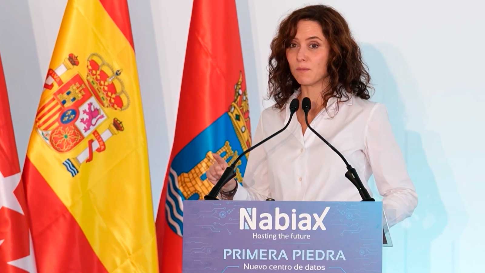 Centro de datos de Nabiax en Madrid durante el acto de colocación de la primera piedra