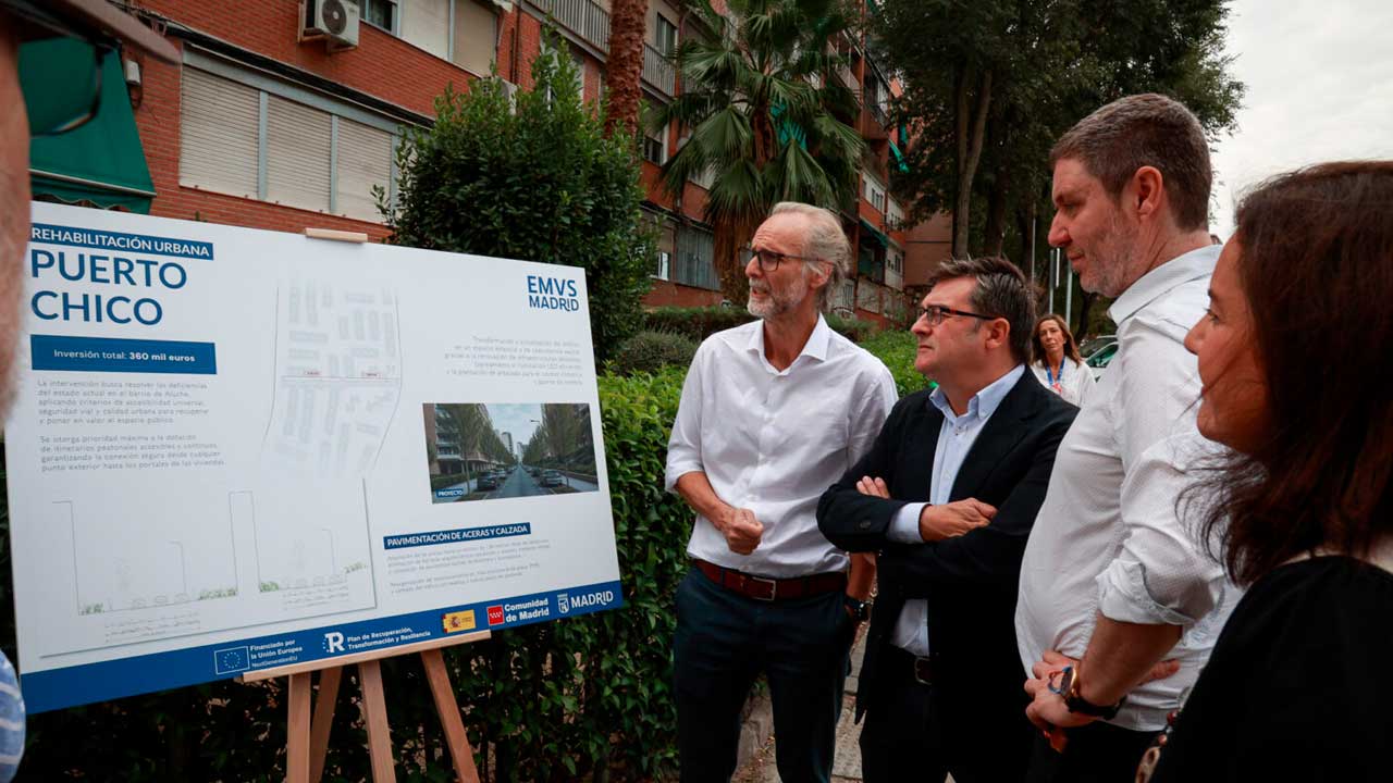 Presentación de las obras de regeneración urbana de Puerto Chico en Aluche