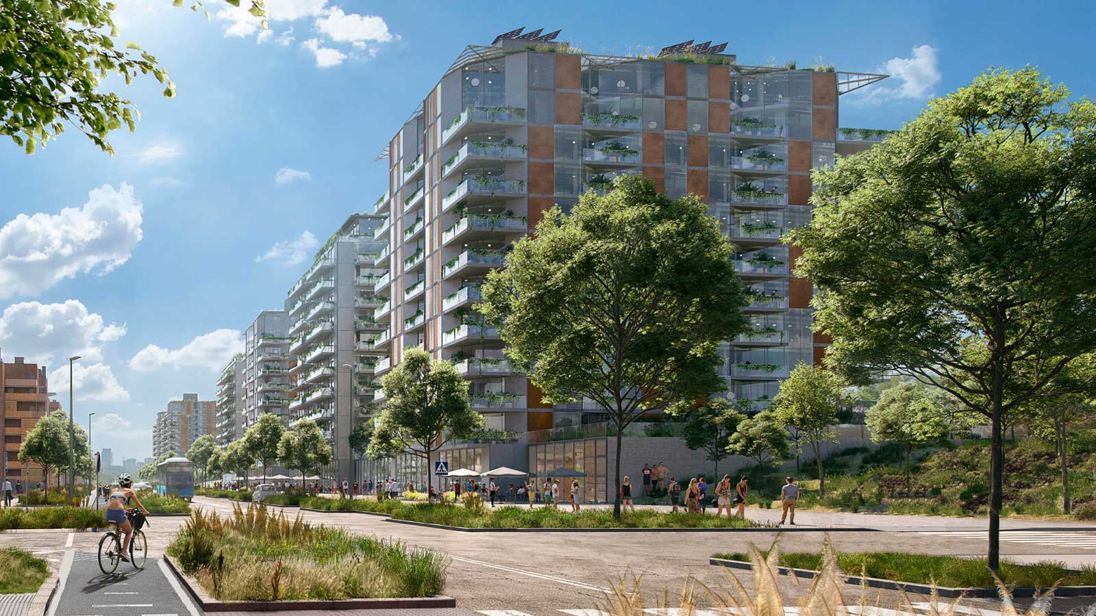 Recreación de las 741 viviendas previstas en Las Tablas Oeste dentro de Madrid Nuevo Norte.