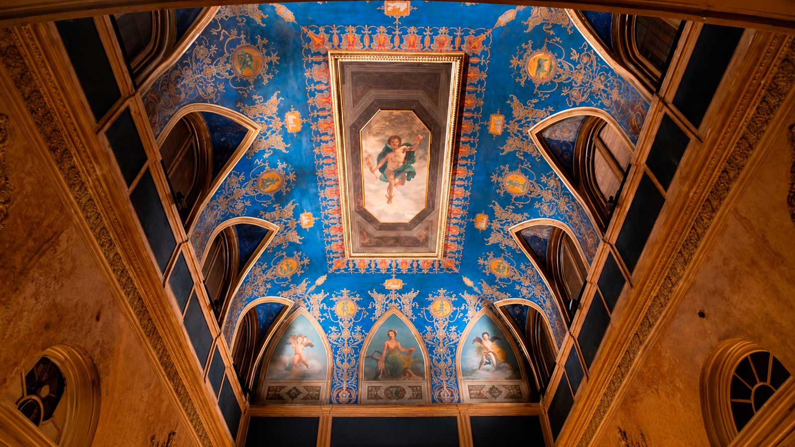 Techo decorado del Palacio de Gaviria, uno de los espacios de Madrid Otra Mirada 2026