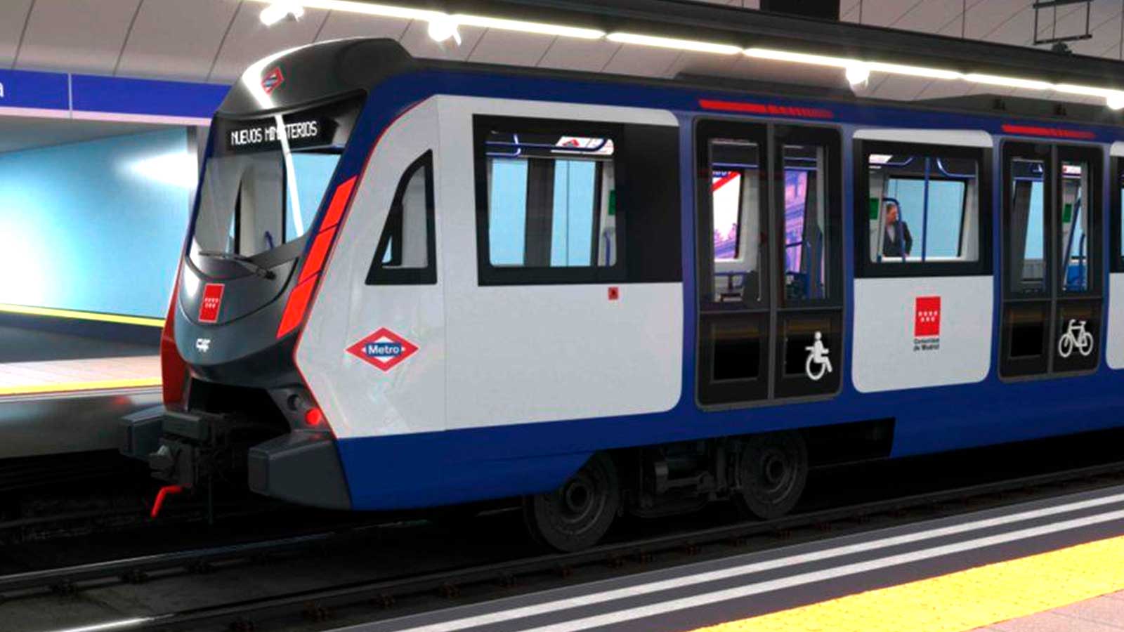 Nuevo tren automático sin conductor de Metro de Madrid que circulará por la línea 6 a partir de 2027.