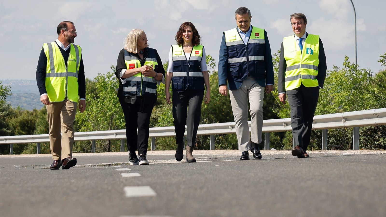 Visita a las obras de ampliación de la M-607 entre Tres Cantos y Colmenar Viejo