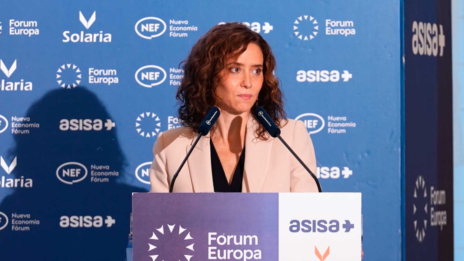 Isabel Díaz Ayuso durante el anuncio de las rebajas fiscales para jóvenes que compren vivienda en Madrid