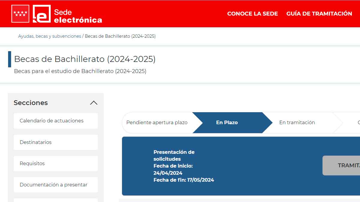 Becas Bachillerato para el curso 2024/2025